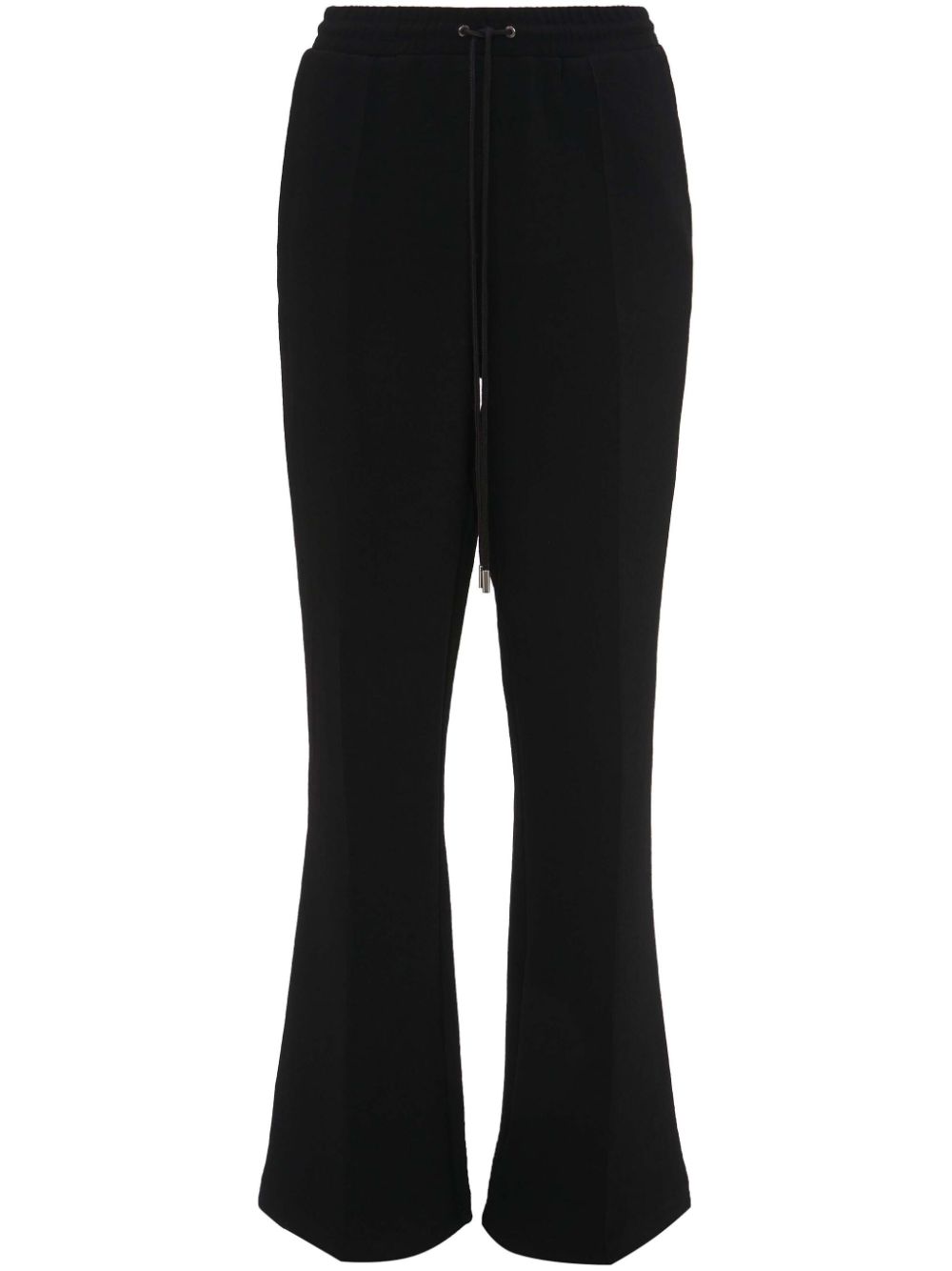 Slim-cut flared track pants - Black