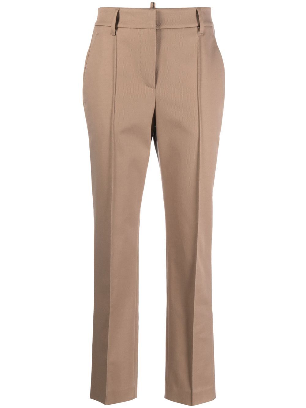Monili-trim cropped trousers - Neutrals