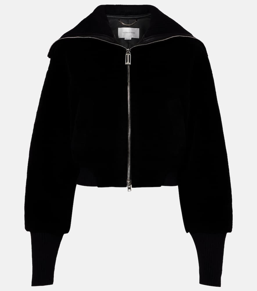 Shearling bomber jacket