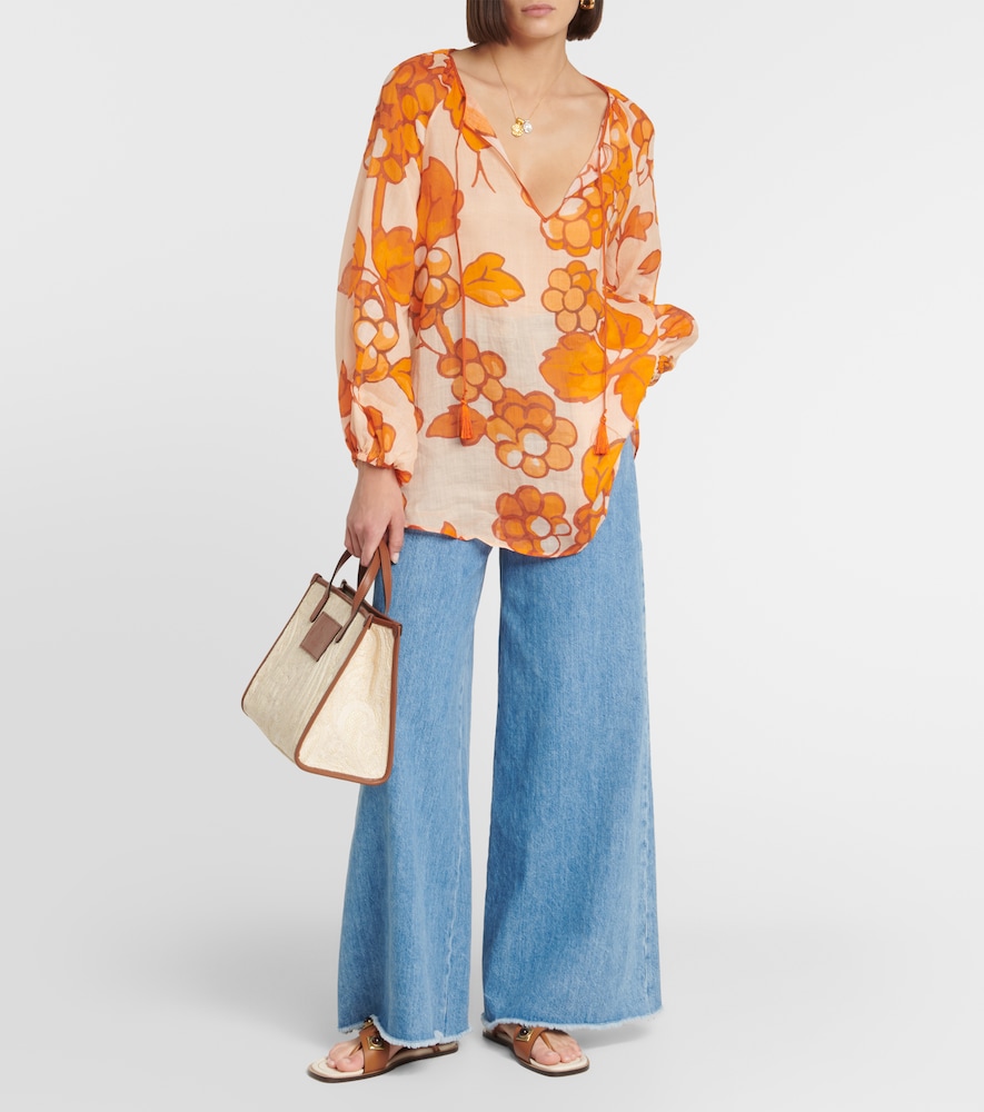Etro Printed ramie tunic