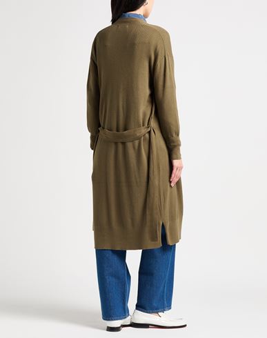 Woman Cardigan Military green Size 1 Organic cotton, Elastane