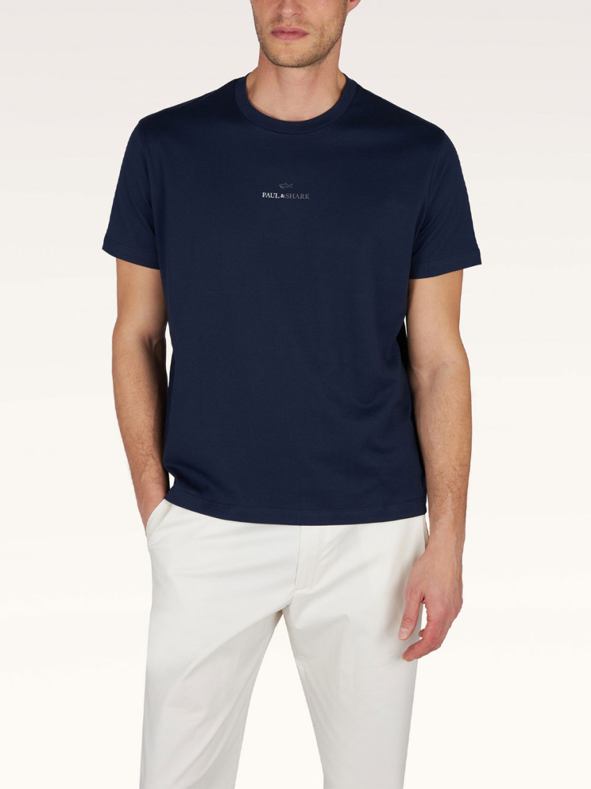 Navy Crew Neck Logo T-Shirt