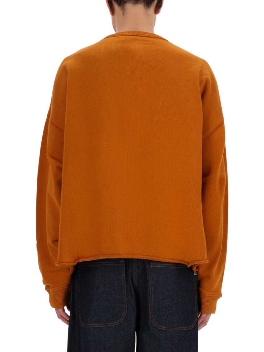 Orange Crew Neck Sweatshirt
