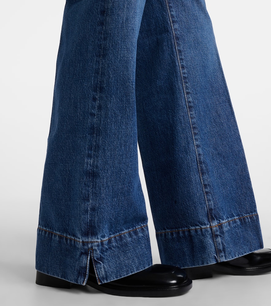 Slice high-rise flared jeans