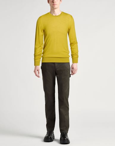 Man Sweater Mustard Size 38 Virgin Wool