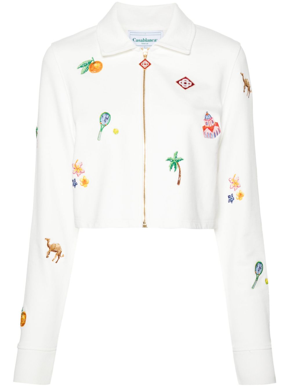 Elements En Crayon cropped jacket - White