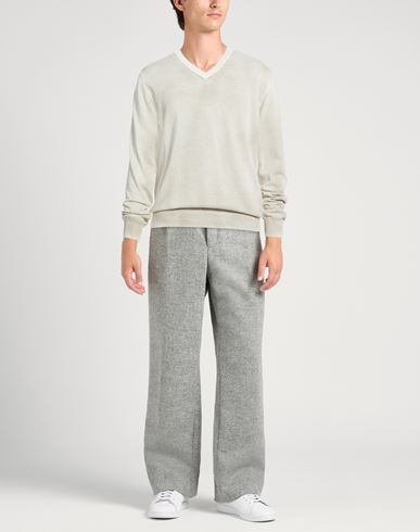 Man Sweater Light grey Size 42 Cotton