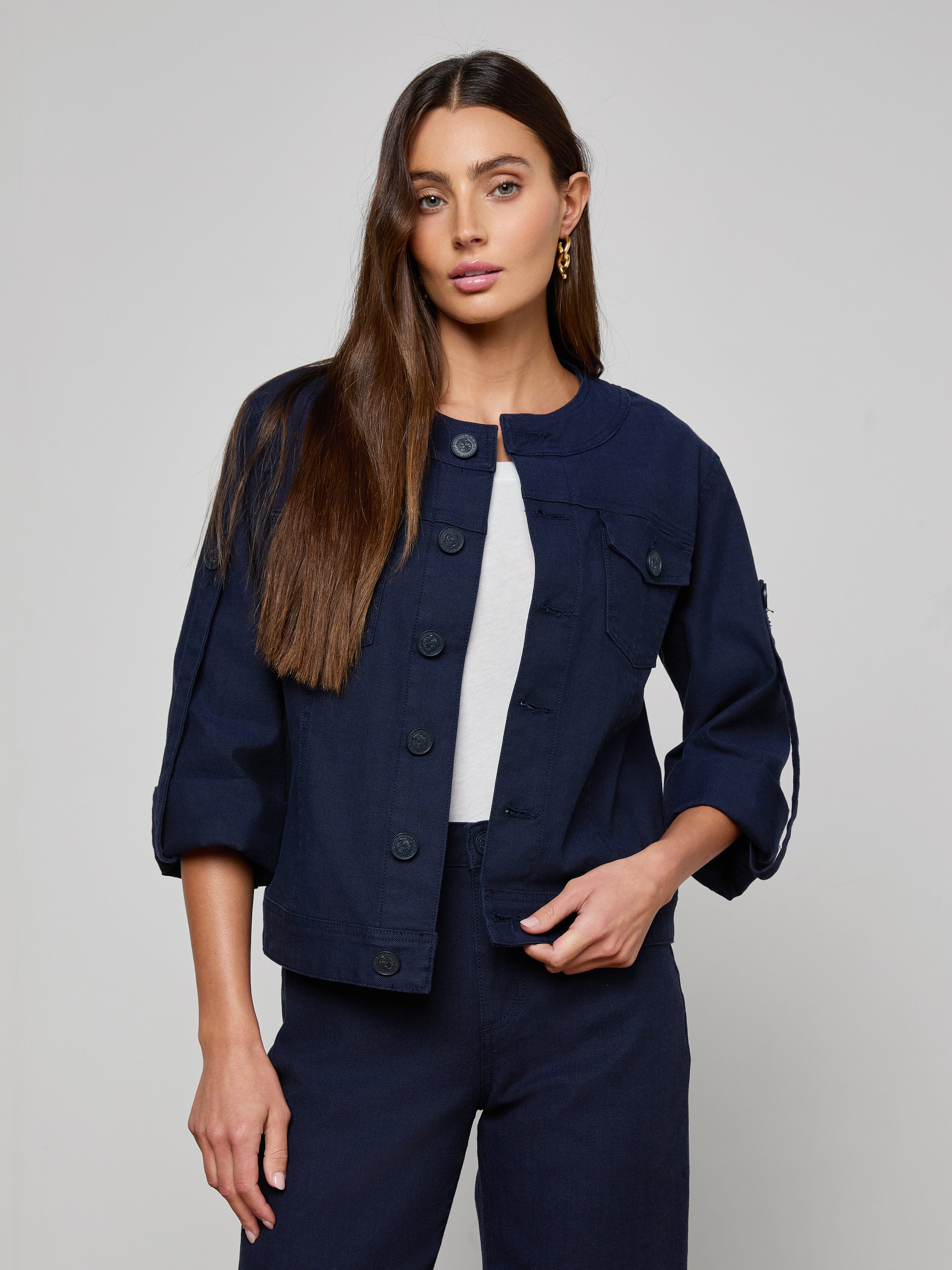Anouk Jean Jacket In Saturated Blue