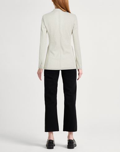 Woman Blazer Light grey Size 6 Cotton, Linen, Polyamide