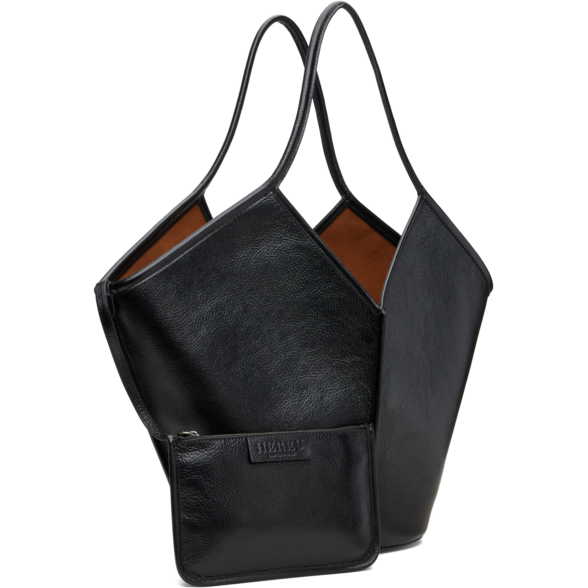 Black Calella Distressed Tote
