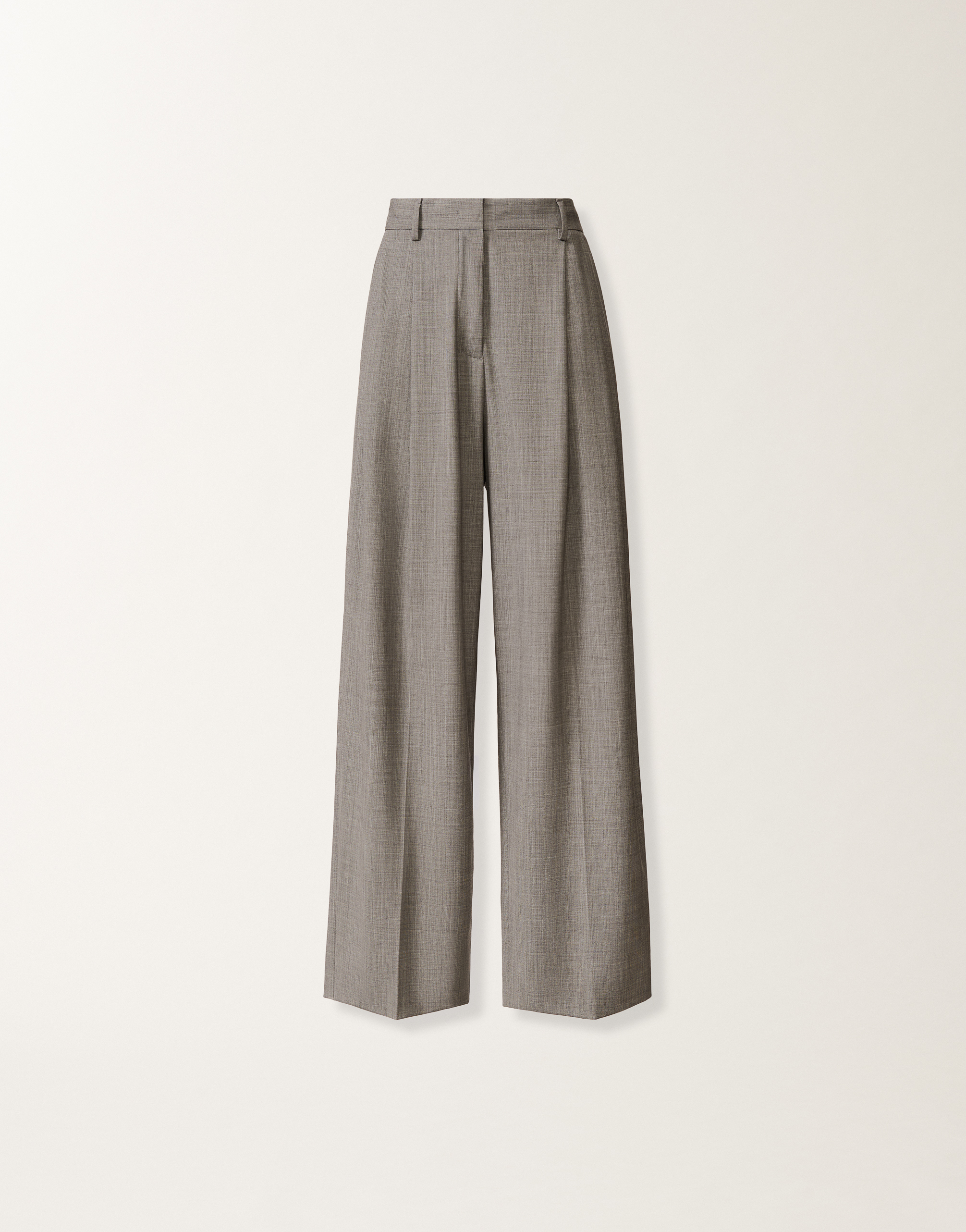 Pants in lightweight stretch wool, rock mélange