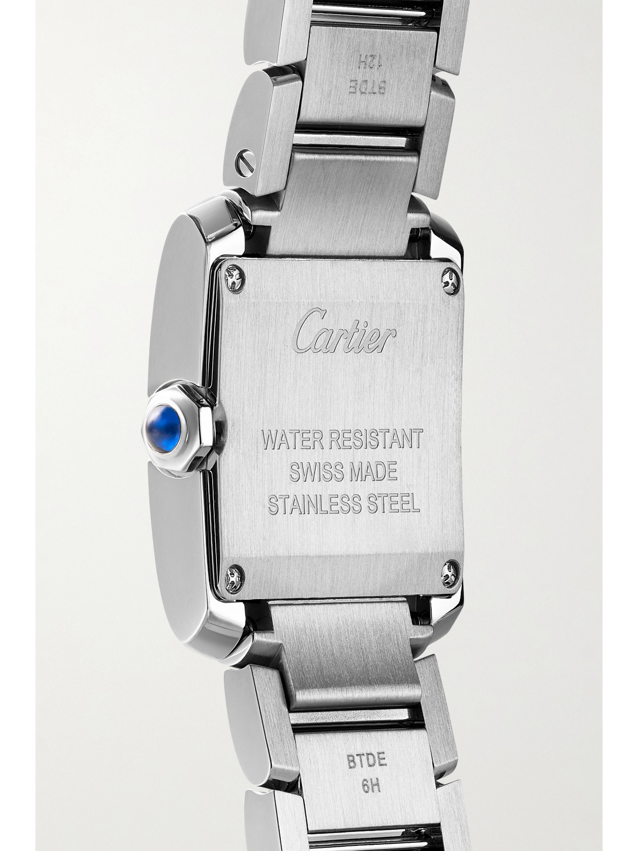 Tank Française 25.7mm Small Stainless Steel And Diamond Watch - Gray