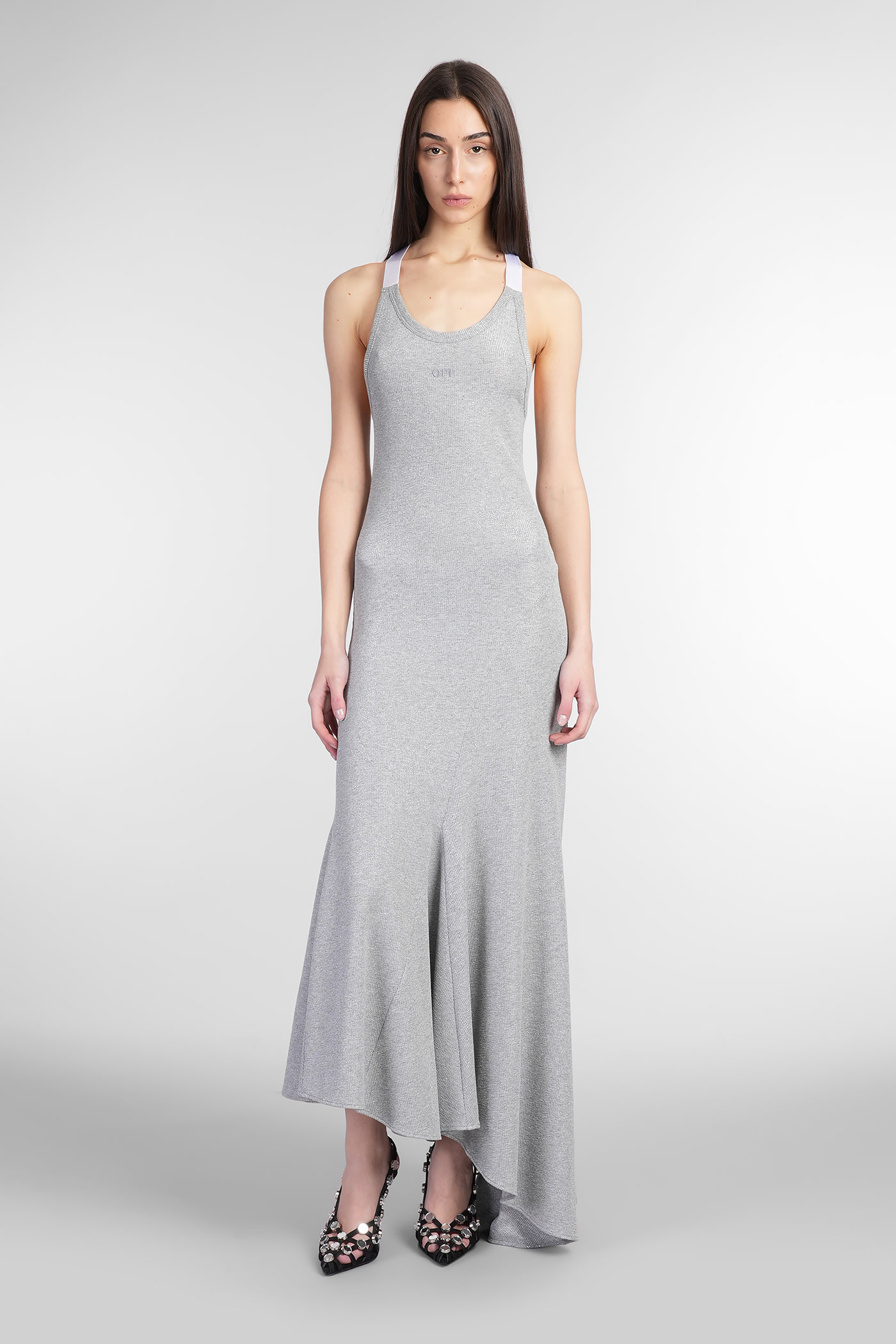 Dress In Silver Viscose