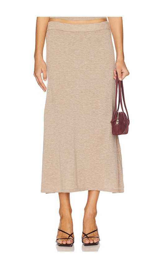 ASTR the Label Deora Sweater Skirt in Taupe. - L also in