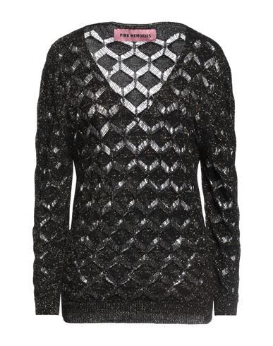 Pink Memories Woman Sweater Dark green Size 10 Cotton, Acrylic, Lurex