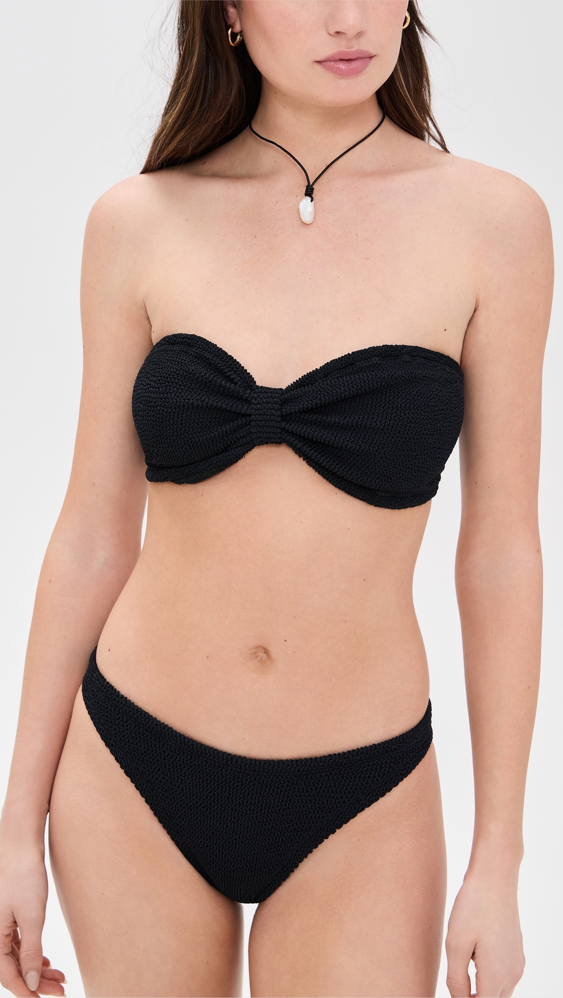 Hunza G Jean Bikini Top Black One Size