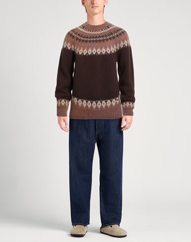 Man Turtleneck Dark brown Size XL Virgin Wool, Mohair wool, Polyamide, Wool