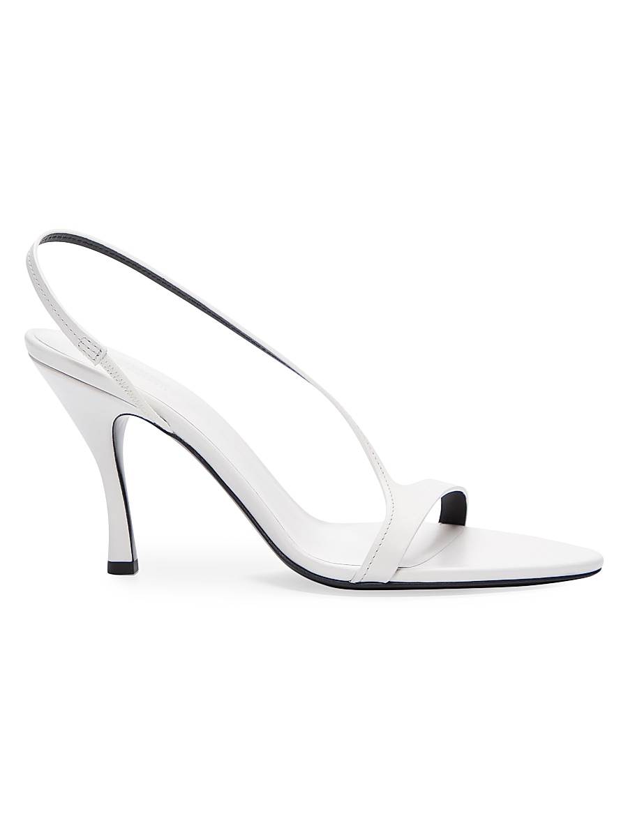 Women's Arwa 85MM Leather Slingback Sandals - White