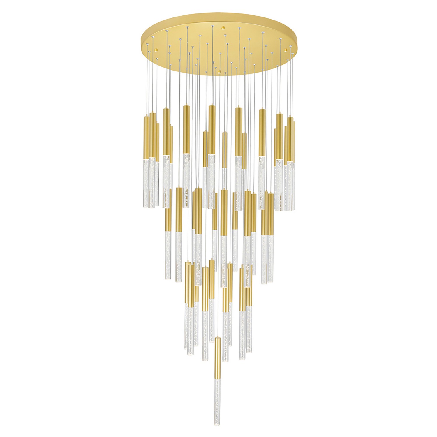 Satin Gold LED Chandelier from the Dragonswatch Collection