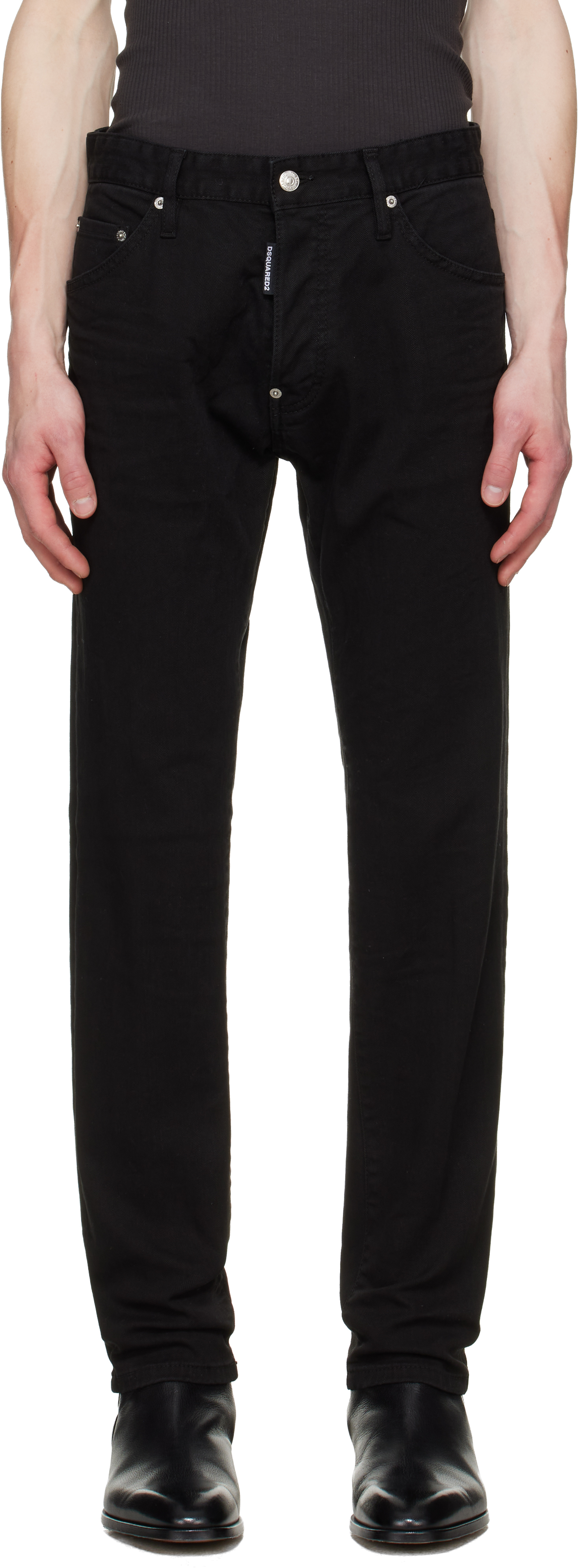 Black Garment Dyed Teddy Jeans