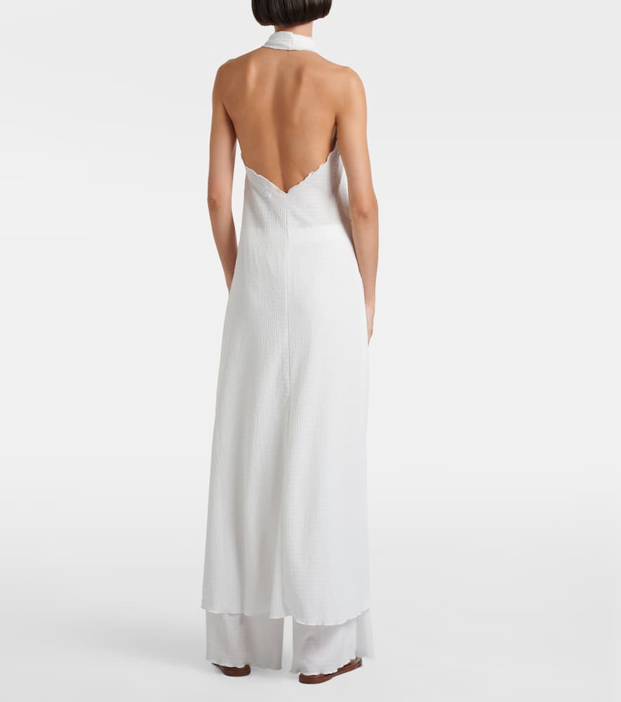 Stella sheer halterneck maxi dress