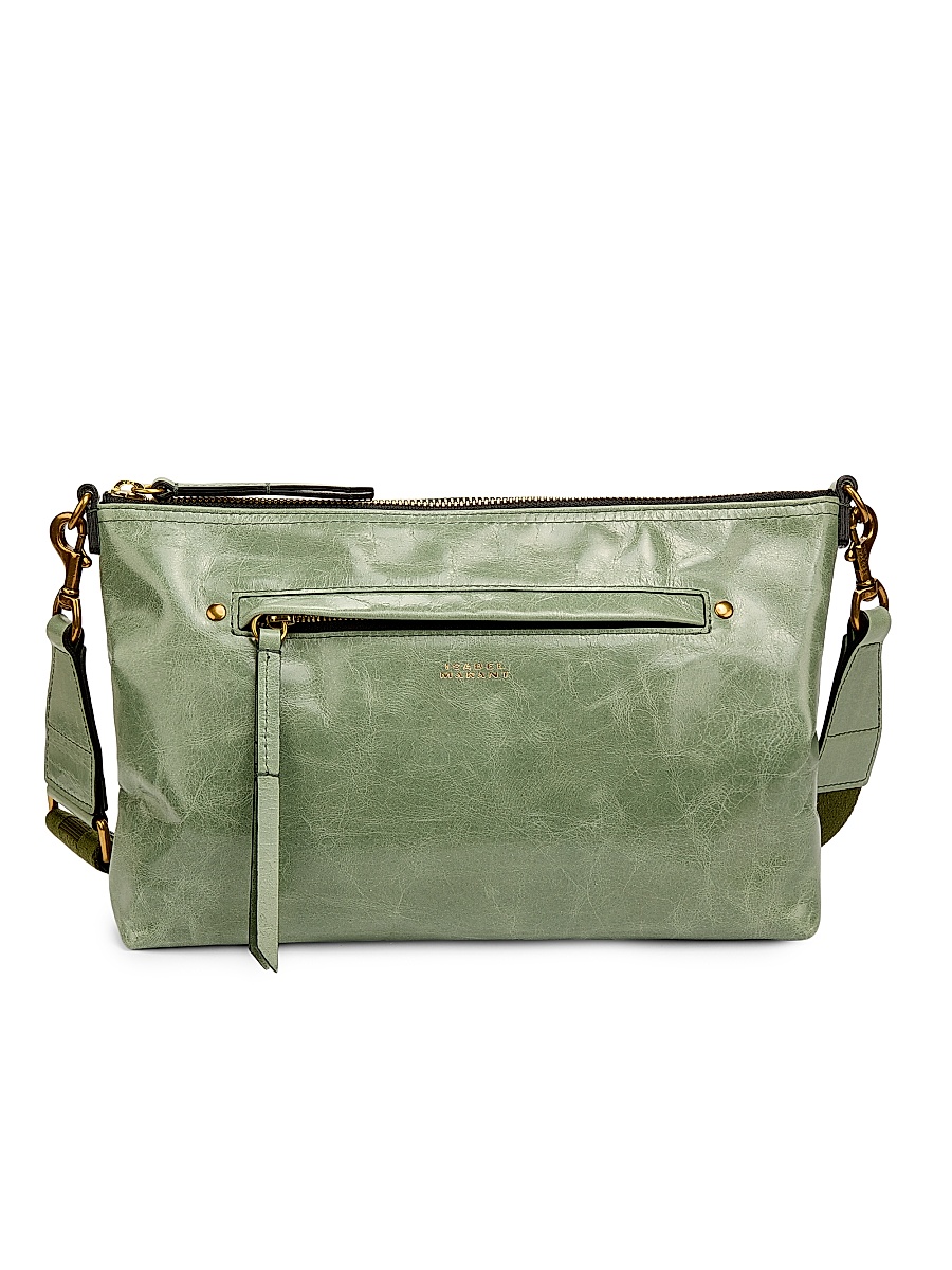 Women's Nessah Leather Shoulder Bag - Sage