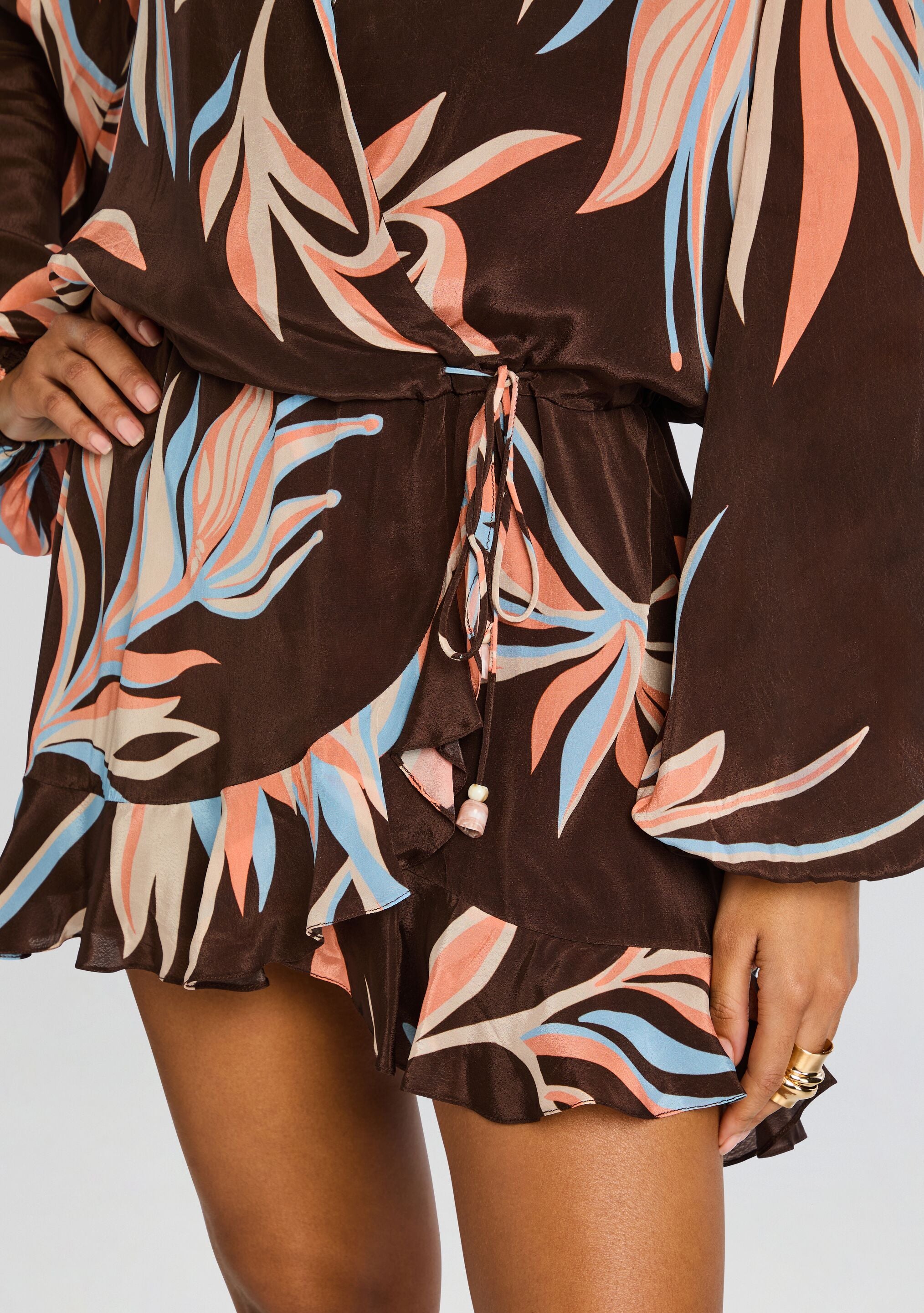 Front Wrap Mini Dress