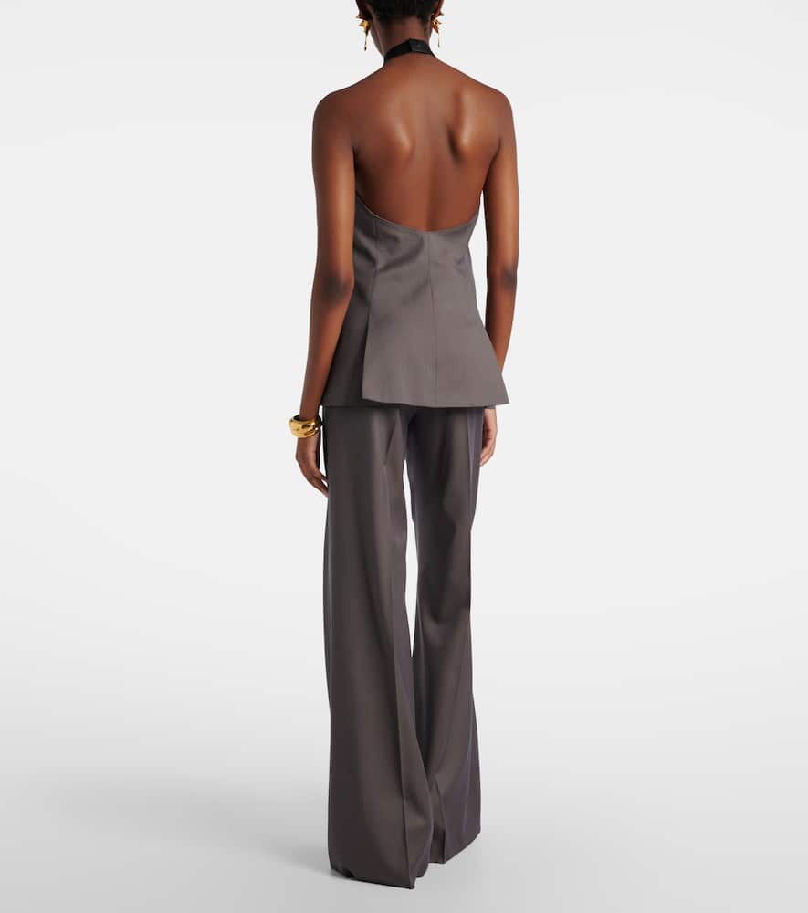 Serio virgin wool wide-leg pants