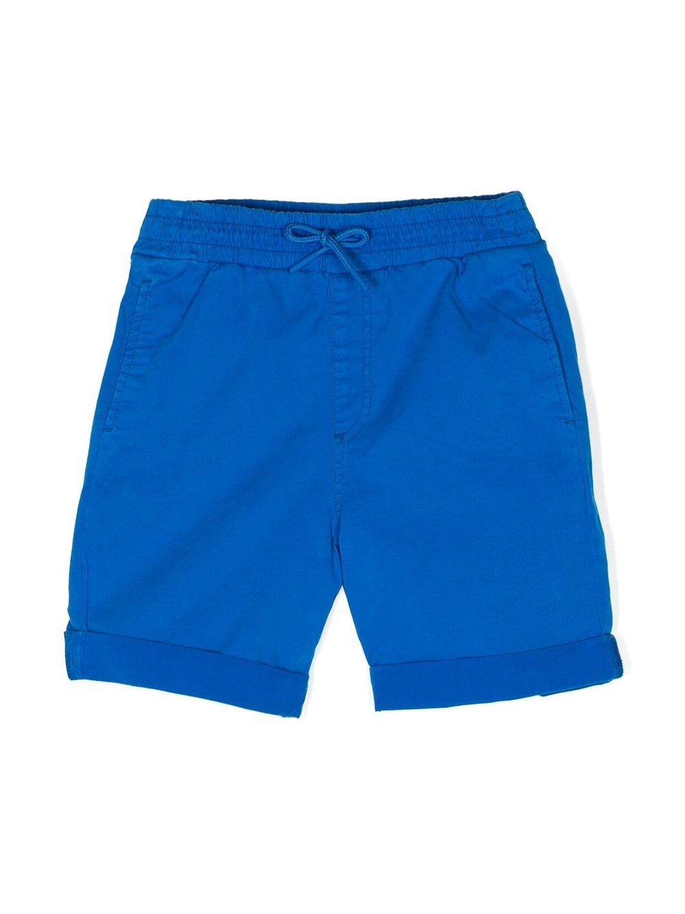 Kenzo Shorts Blu Royal In Gabardine Di Cotone Bambino