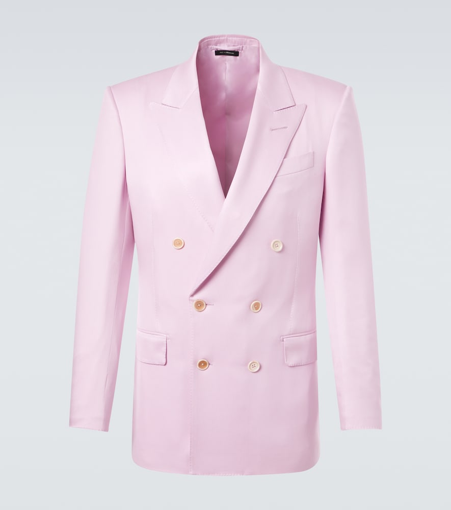 Silk gabardine suit jacket