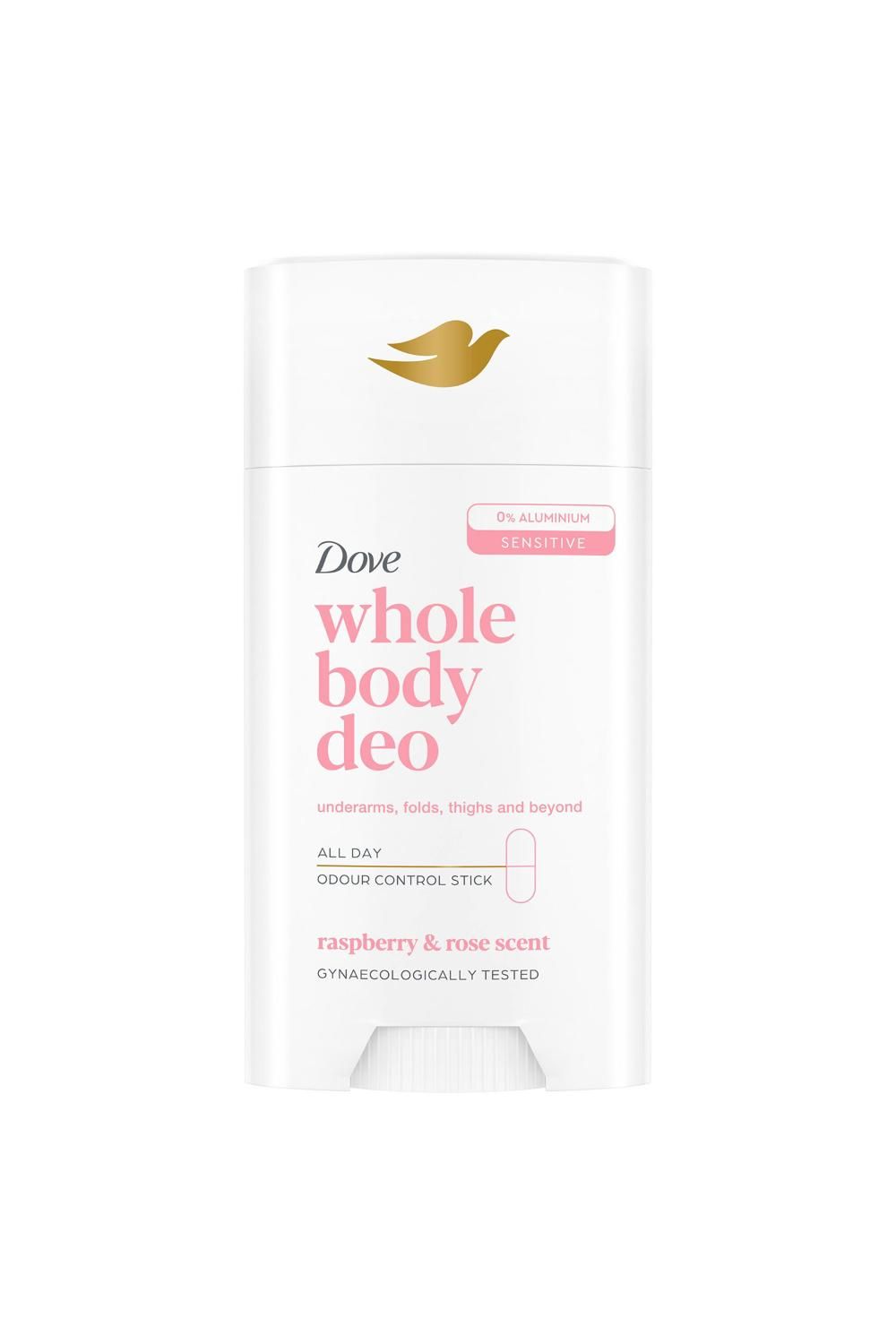 Dove Whole Body Deodorant Stick Long Lasting Raspberry & Rose , 6 Pack