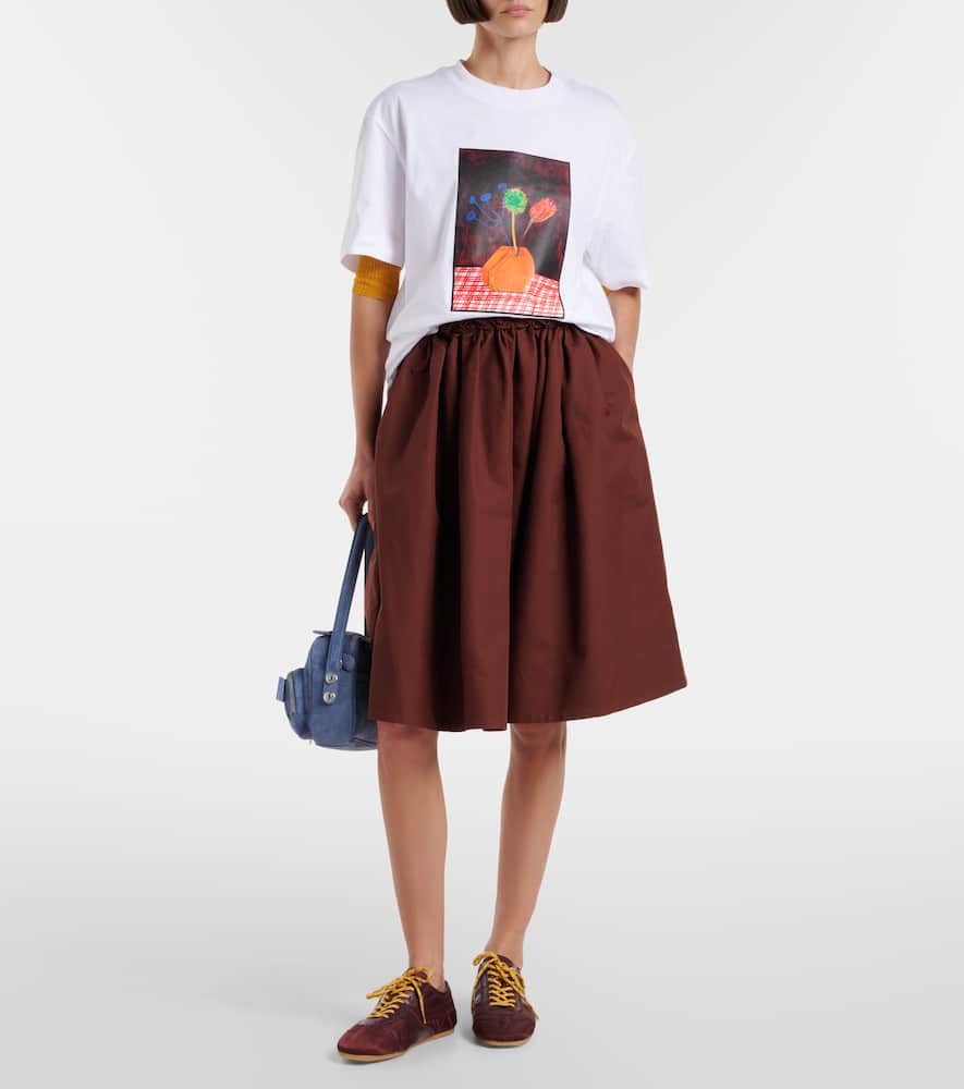 Printed cotton jersey T-shirt
