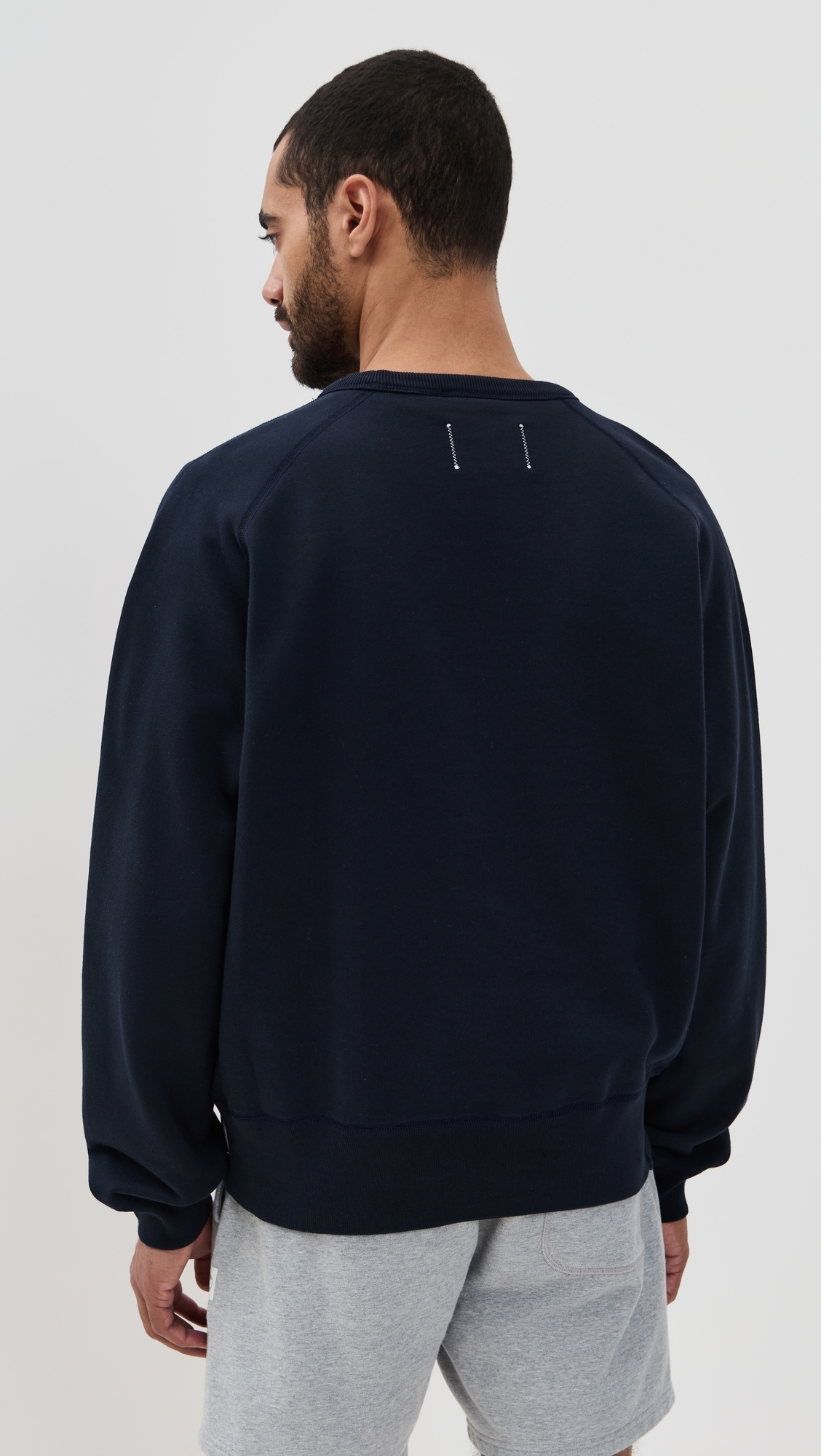 Reigning Champ Midweight Terry Relaxed Crewneck Navy