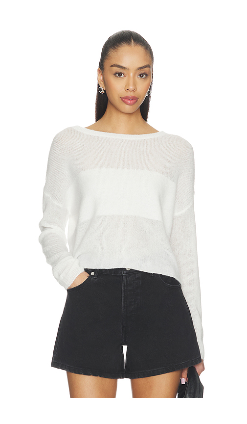 LNA Benford Illusion Sweater in White. - L also in M