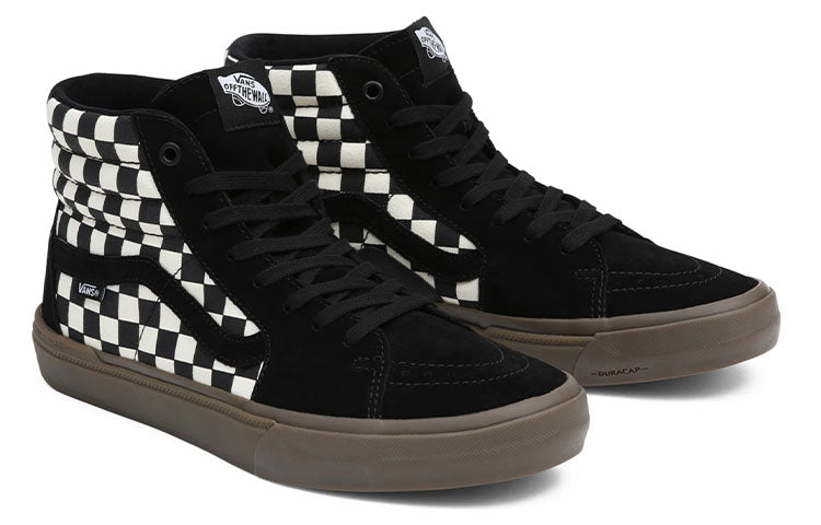 Bmx SK8-HI Lightweight Non-Slip Wear-resistant Casual Skateboarding Shoes Black White
