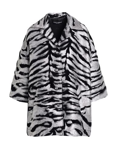 Woman Coat Silver Size 0 Polyester, Acrylic, Acetate, Metallic Polyester