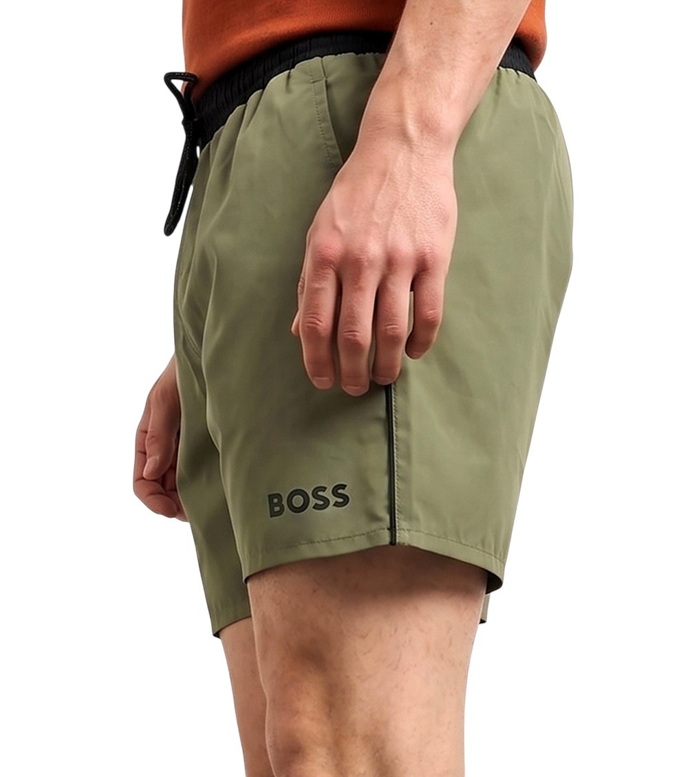 Green Logo Swim Shorts