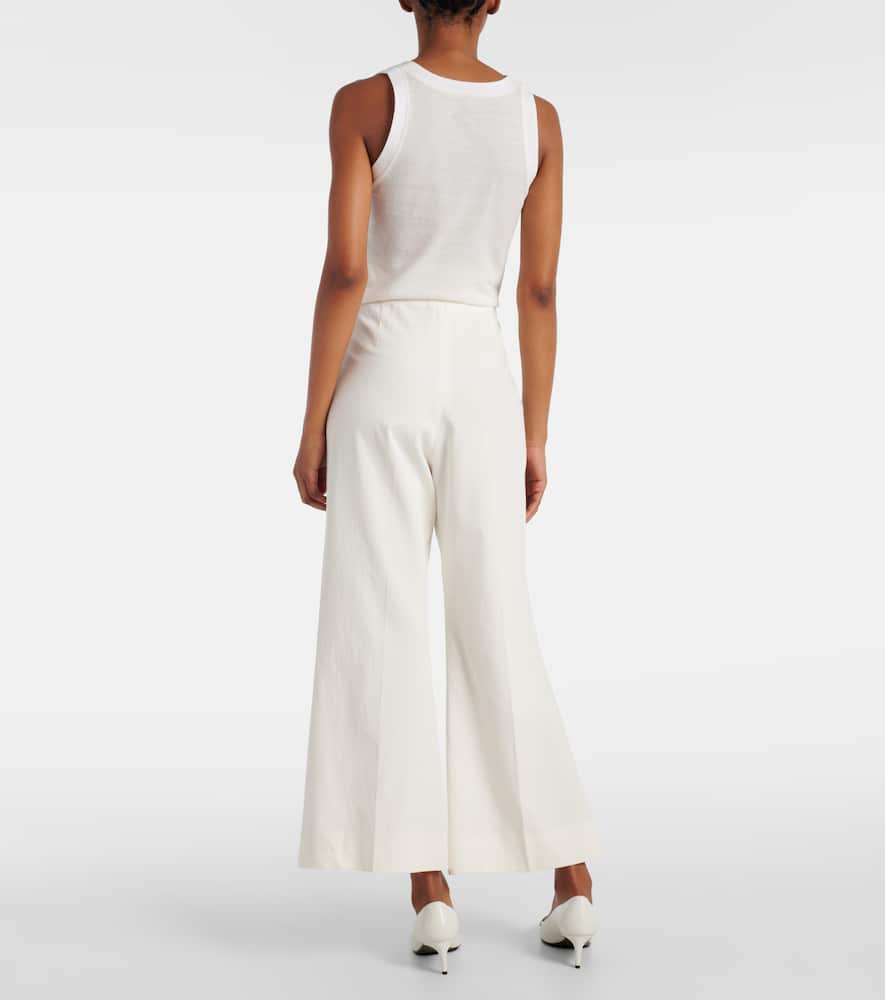 Walter cotton canvas flared pants
