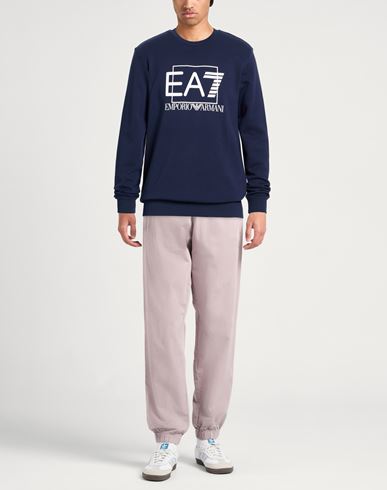 Man Sweatshirt Navy Size 3XL Cotton, Elastane