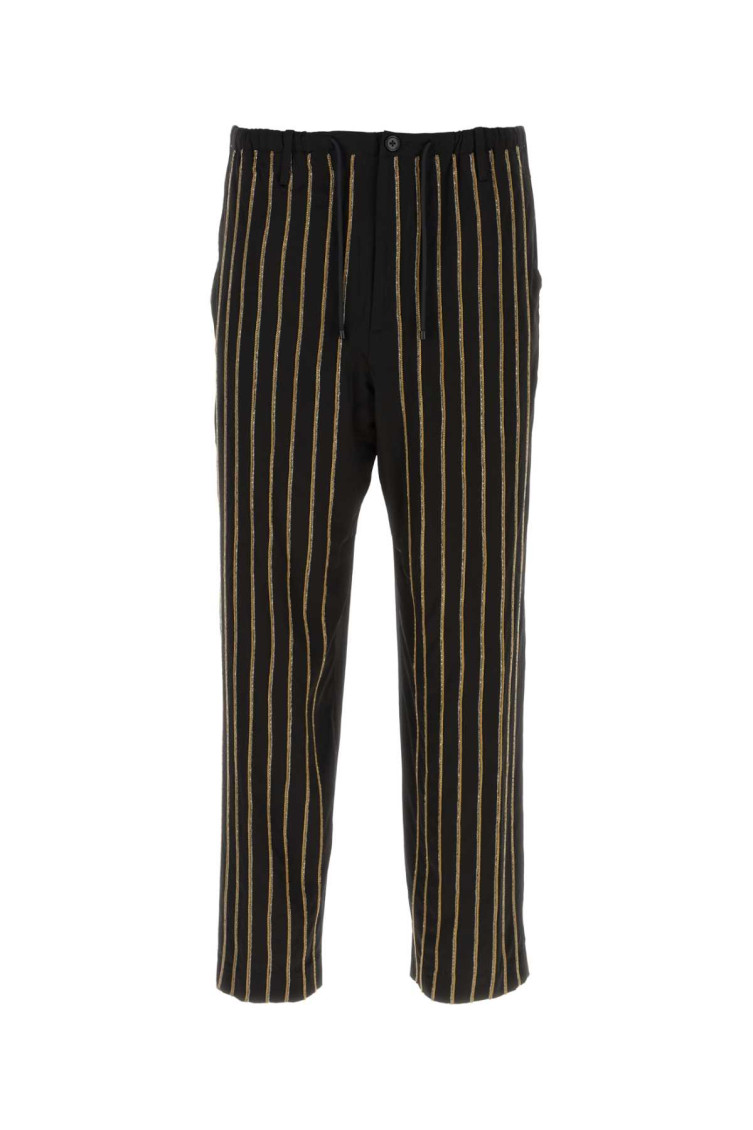 Black Viscose Blend Pant
