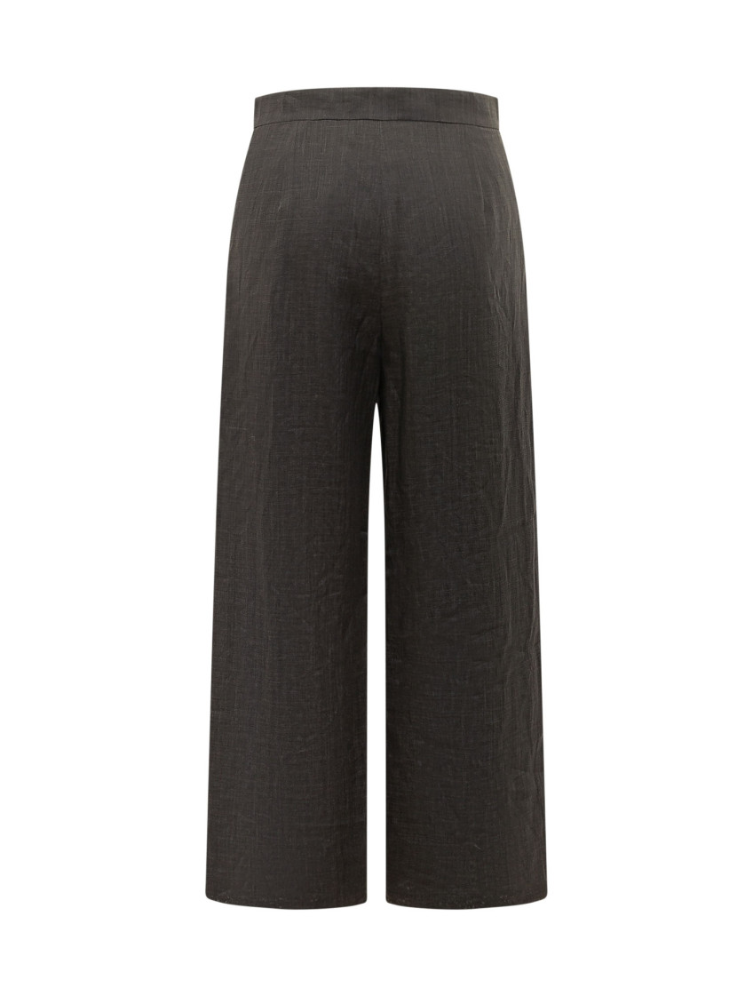 Black Relaxed Flat Front Pants