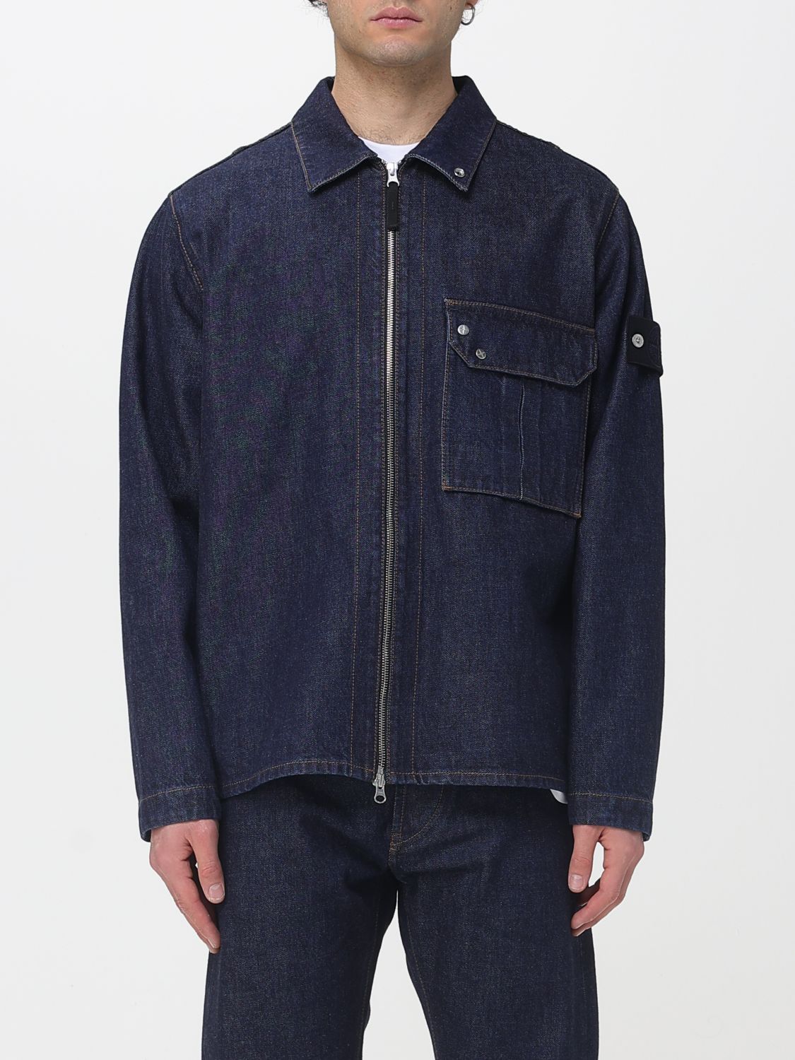 Shirt Men color Denim