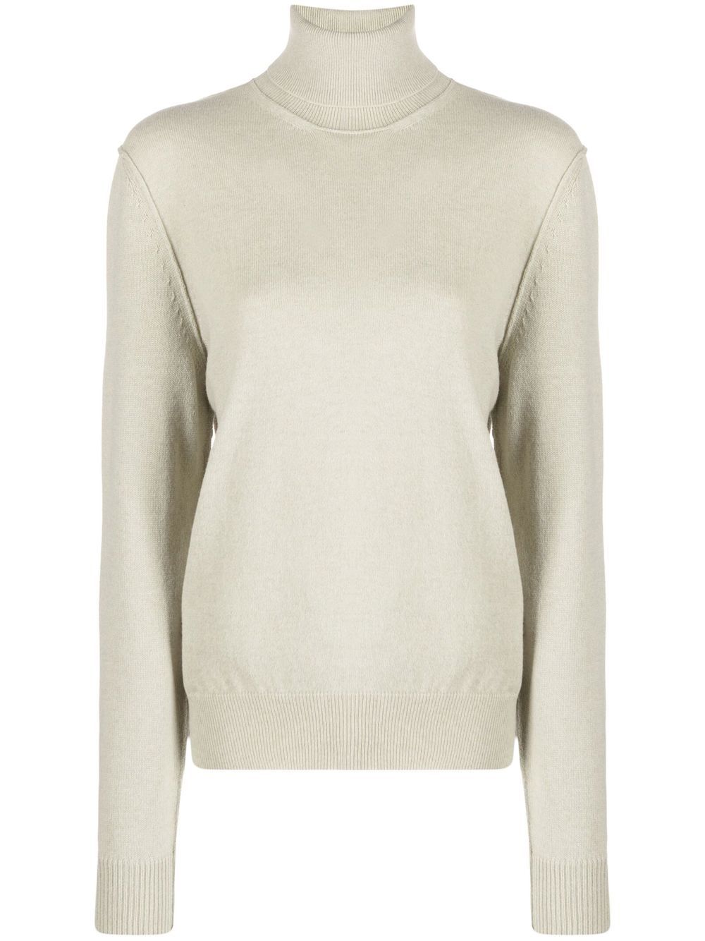 Roll-neck cashmere jumper - Neutrals
