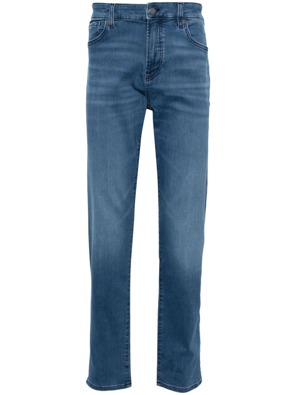 Low-rise tapered-leg jeans - Blue