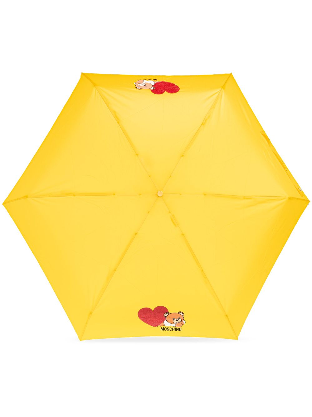 Teddy Bear-print umbrella - Yellow