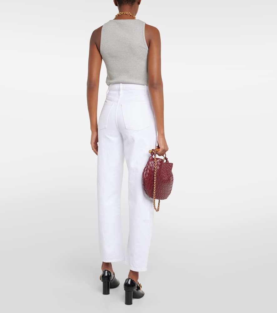 High-rise barrel-leg jeans