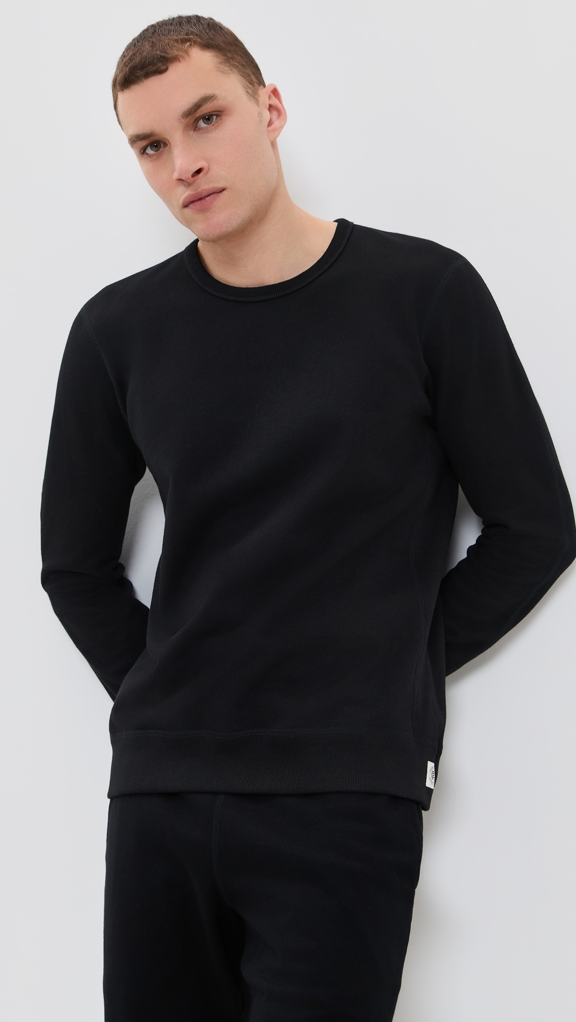 Reigning Champ Mid-Weight Terry Slim Crew Neck Black