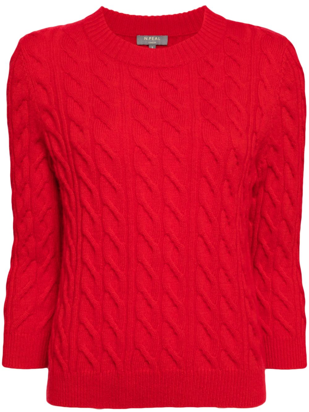 Cable-knit cashmere jumper - Black