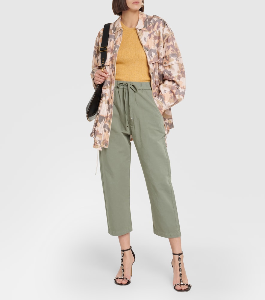 Pony mid-rise straight pants