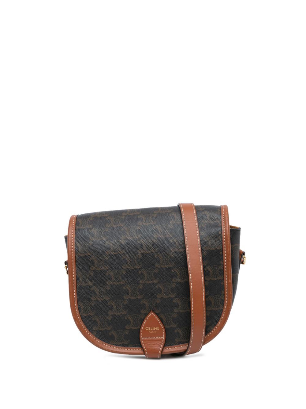 2019 Medium Triomphe Coated Canvas Folco crossbody bag - Brown